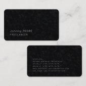 Ultradunkler, futuristischer Cyber-Schwarz Visitenkarte (Vorne/Hinten)