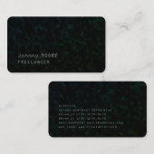 Ultradunkler, futuristischer Cyber-Schwarz Visitenkarte (Vorne/Hinten)