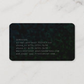 Ultradunkler, futuristischer Cyber-Schwarz Visitenkarte (Rückseite)