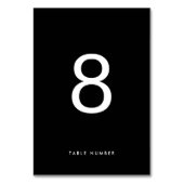 Ultraeinfach Moderne Minimalistische SCHWARZ-WEISS Tischnummer (Rückseite)