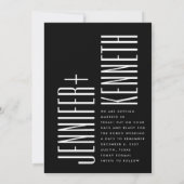 Ultraeinfache, moderne, bearbeitbare Foto-Namen Ho Save The Date (Rückseite)