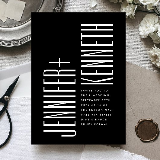 Ultraeinfache, moderne, Minimalistisch bearbeitbar Einladung