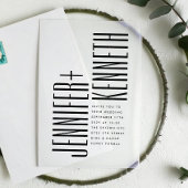 Ultraeinfache moderne Minimalistische Schwarz-weiß Acryleinladungen