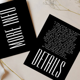 Ultraeinfache moderne Minimalistische Schwarz-weiß Begleitkarte