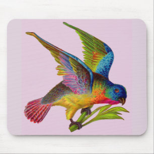 ultrafarbiger Viktorianischer Vogel Mousepad