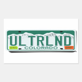 UltraLandia CO-Lizenzplatte Rechteckiger Aufkleber
