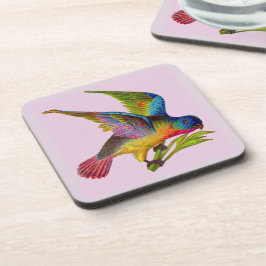 ultralfarbener Viktorianischer Vogeldruck Getränkeuntersetzer