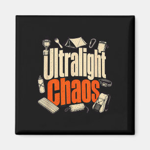 Ultralight Chaos Wandern lustiger Rucksacktourist  Magnet