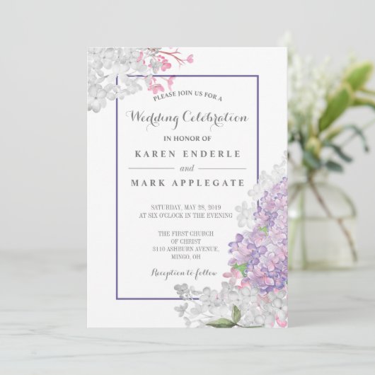 UltraLilacs in Bloom Einladung (Stehend Vorderseite)