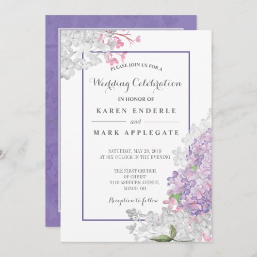 UltraLilacs in Bloom Einladung (Vorne/Hinten)