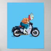 Ultraman fährt ein altes Motorrad Poster (Vorne)