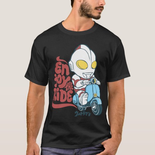 ULTRAMAN RIING SCOOTER - JAPAN RETRO TOKUSATSU T-Shirt (Vorderseite)