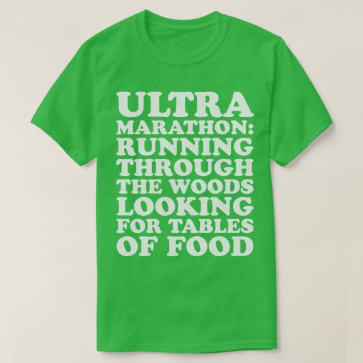 Ultramarathon-Definition, die durch den Wald läuft T-Shirt (Design vorne)