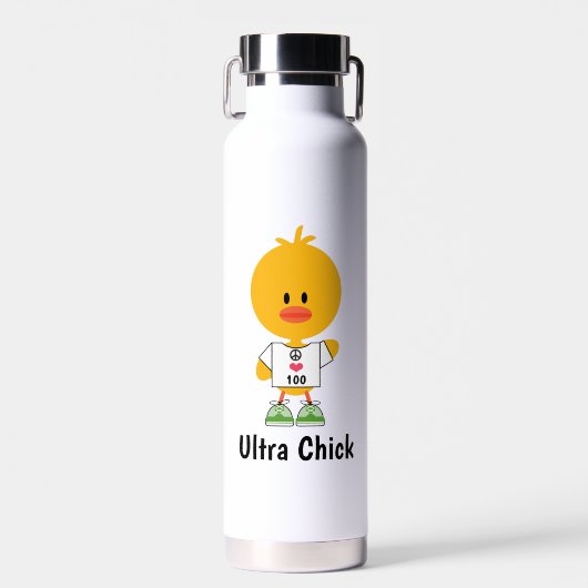 Ultramarathon Ultra Chick mit benutzerdefinierter Trinkflasche (Vorne)