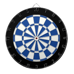 Ultramarin Blau Schwarz und Weiß Dartscheibe