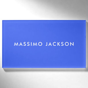 Ultramarinblau trendy moderne Profis Namenschild