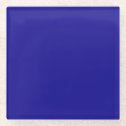 Ultramarine Blau Glasuntersetzer (Vorderseite)