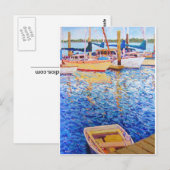 Ultramarine Blau Postkarte (Vorne/Hinten)