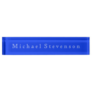 Ultramarine blaue Elegant Modernes Business Namensplakette