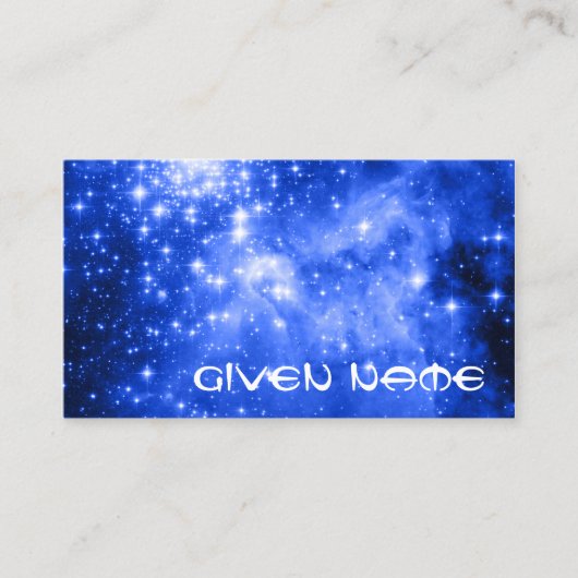 Ultramarine blaue Sterne Celestial-Foto Visitenkarte (Vorderseite)