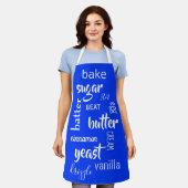 Ultramarine Blue Baking Words Schürze (Getragen)