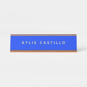 Ultramarine Blue Einzigartig Minimalistisch Berufl Schreibtischnamensplakette
