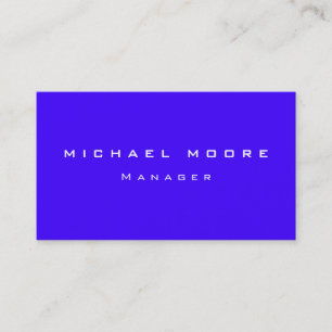 Ultramarine Blue Manager Business Card Visitenkarte