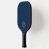 Ultramarine Blue Pickleball Paddle Mit Monogramm (Links)