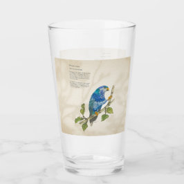 Ultramarine Lorikeet Handlackierte Wasserfarben Glas
