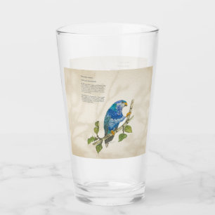 Ultramarine Lorikeet Handlackierte Wasserfarben Glas