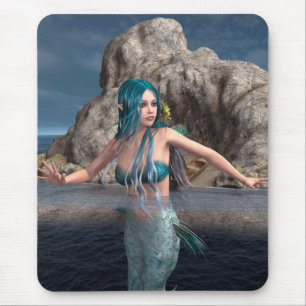 Ultramarine Meerjungfrau Mousepad