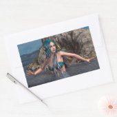 Ultramarine Mermaid Rechteckiger Aufkleber (Umschlag)