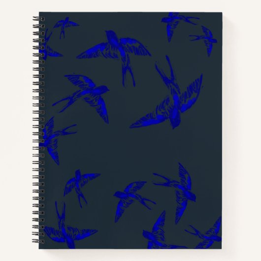 UltraMarine Swallow Hardcover-Notebook Notizblock (Vorderseite)