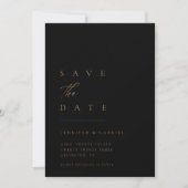 Ultraminimale Goldtypografie Save the Date | Einladung (Vorderseite)