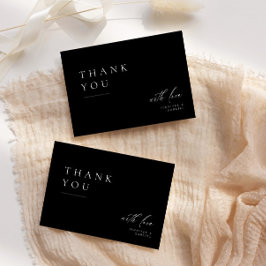 Ultraminimale Typografie Hochzeit Dankeschön-Karte Dankeskarte