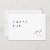 Ultraminimale Typografie-Hochzeit Dankeskarte (Vorderseite)