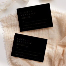 Ultraminimale Typografie mit Kindly Respond RSVP-K RSVP Karte