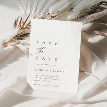 Ultraminimale Typografie Save the Date |