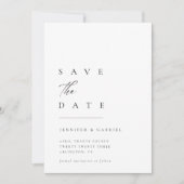 Ultraminimale Typografie Save the Date | Einladung (Vorderseite)