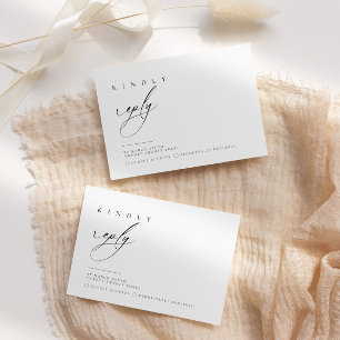 Ultraminimale Typografie-UAWG   Einschließung RSVP Karte