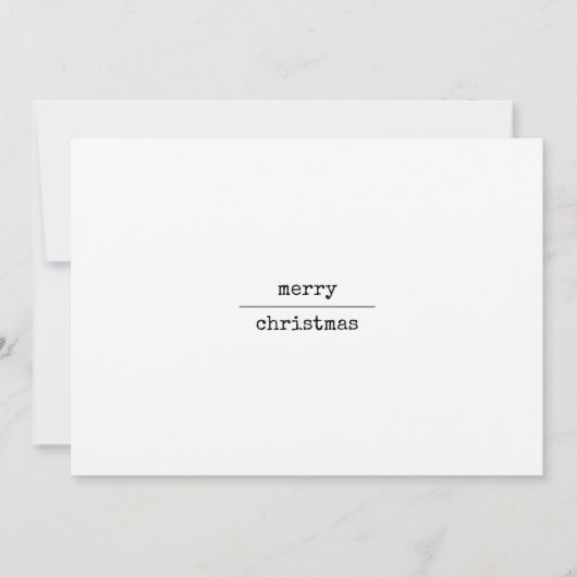 Ultraminimalistisch Moderne frohe Weihnachten (Vorderseite)