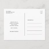 Ultraminimalistisch Moderne frohe Weihnachten Postkarte (Rückseite)
