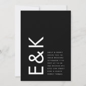 Ultramodern | FOTO | Bold Monogram Wedding Einladung (Vorderseite)