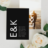 Ultramodern | FOTO | Bold Monogram Wedding Einladung