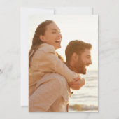 Ultramoderne 2-seitige, große, fette Foto Back Wed Save The Date (Rückseite)