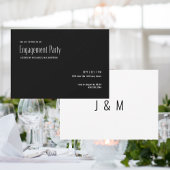 Ultramoderne B/W-Engagement-Partei Einladung