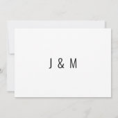 Ultramoderne B/W-Engagement-Partei Einladung (Rückseite)