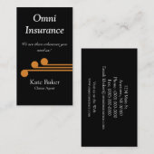 Ultramoderne Berufliche Visitenkarte, Orange Visitenkarte (Vorne/Hinten)
