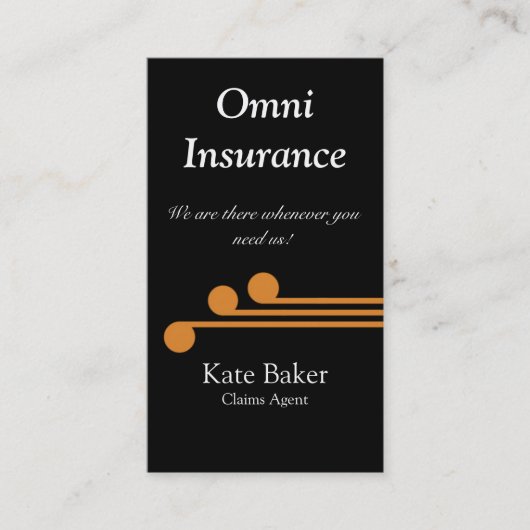 Ultramoderne Berufliche Visitenkarte, Orange Visitenkarte (Vorderseite)