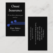 Ultramoderne Berufliche Visitenkarte, Royal Blue Visitenkarte (Vorne/Hinten)